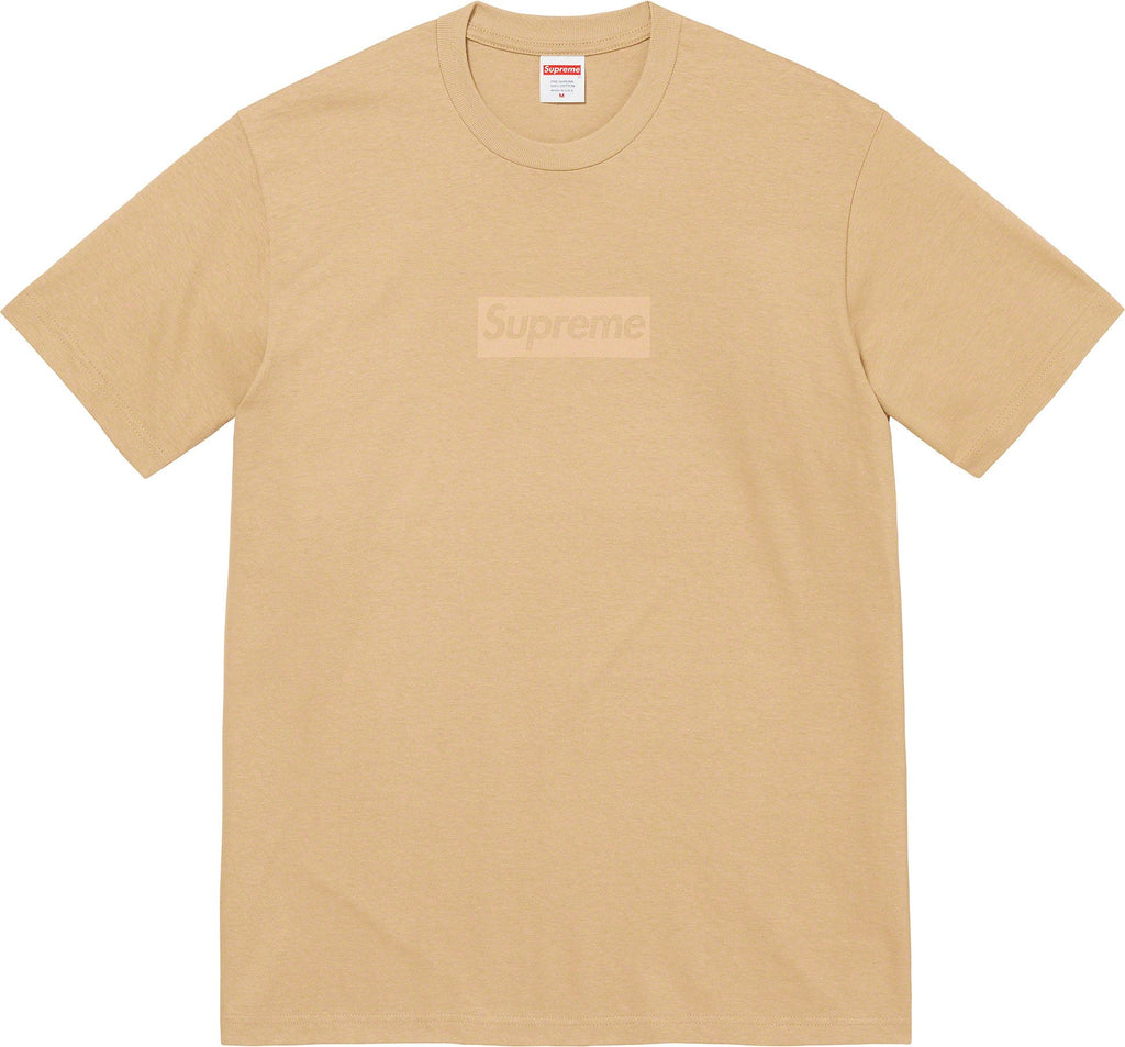 Supreme Tonal Box Logo Tee Khaki