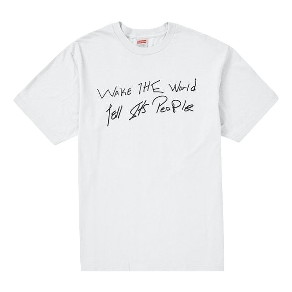 Supreme Buju Banton Wake The World Tee - White