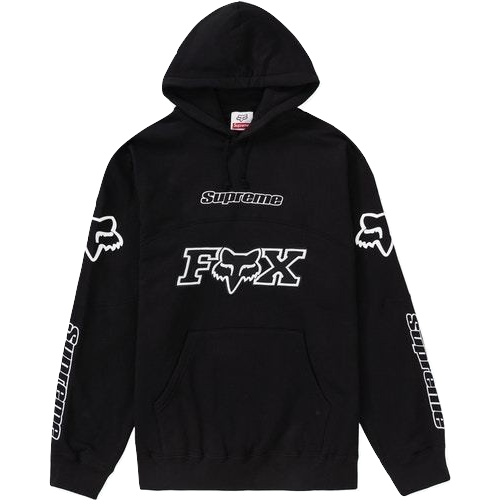 Supreme Fox Racing Hooded Sweatshirt - Black