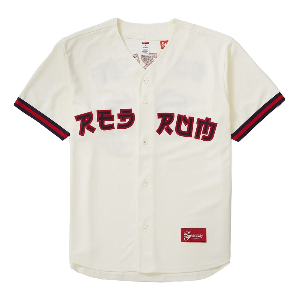 Supreme Red Rum Baseball Jersey - Natural