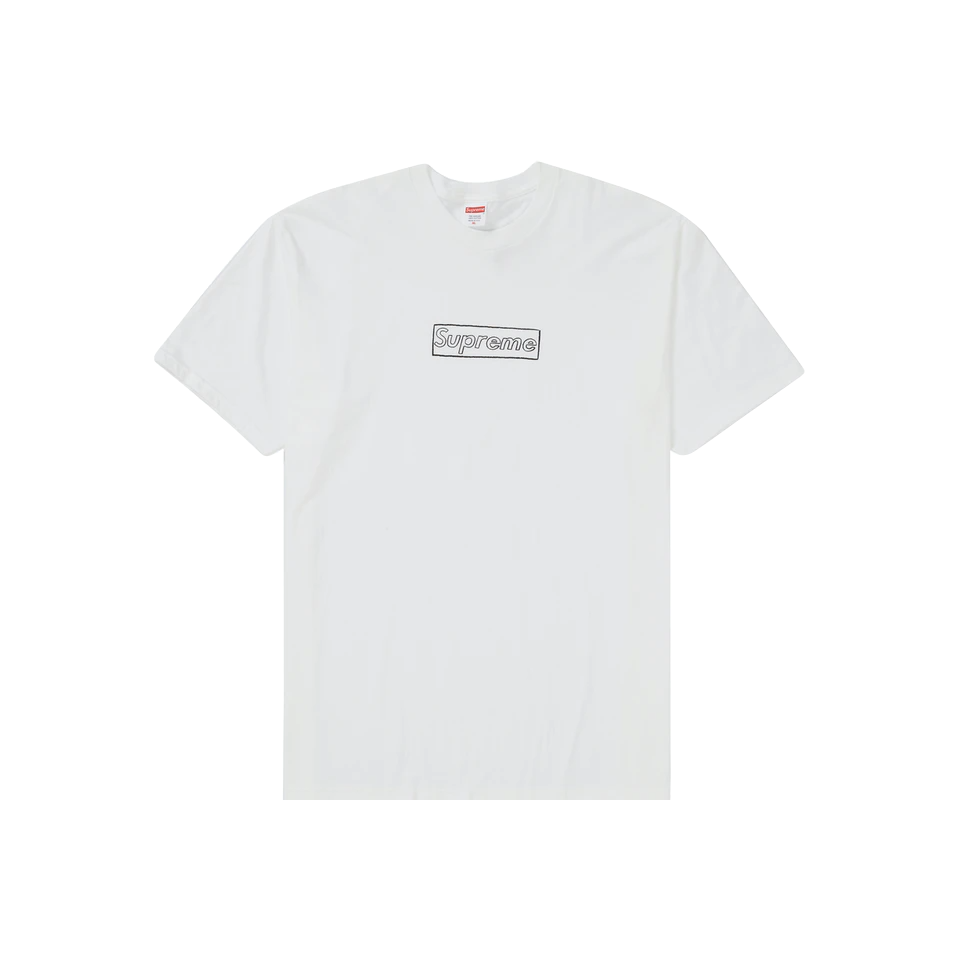 Supreme Kaws Chalk Logo Tee - White