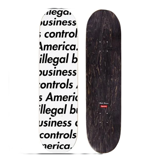 Supreme Illegal Business Skateboard - White – Grails SF