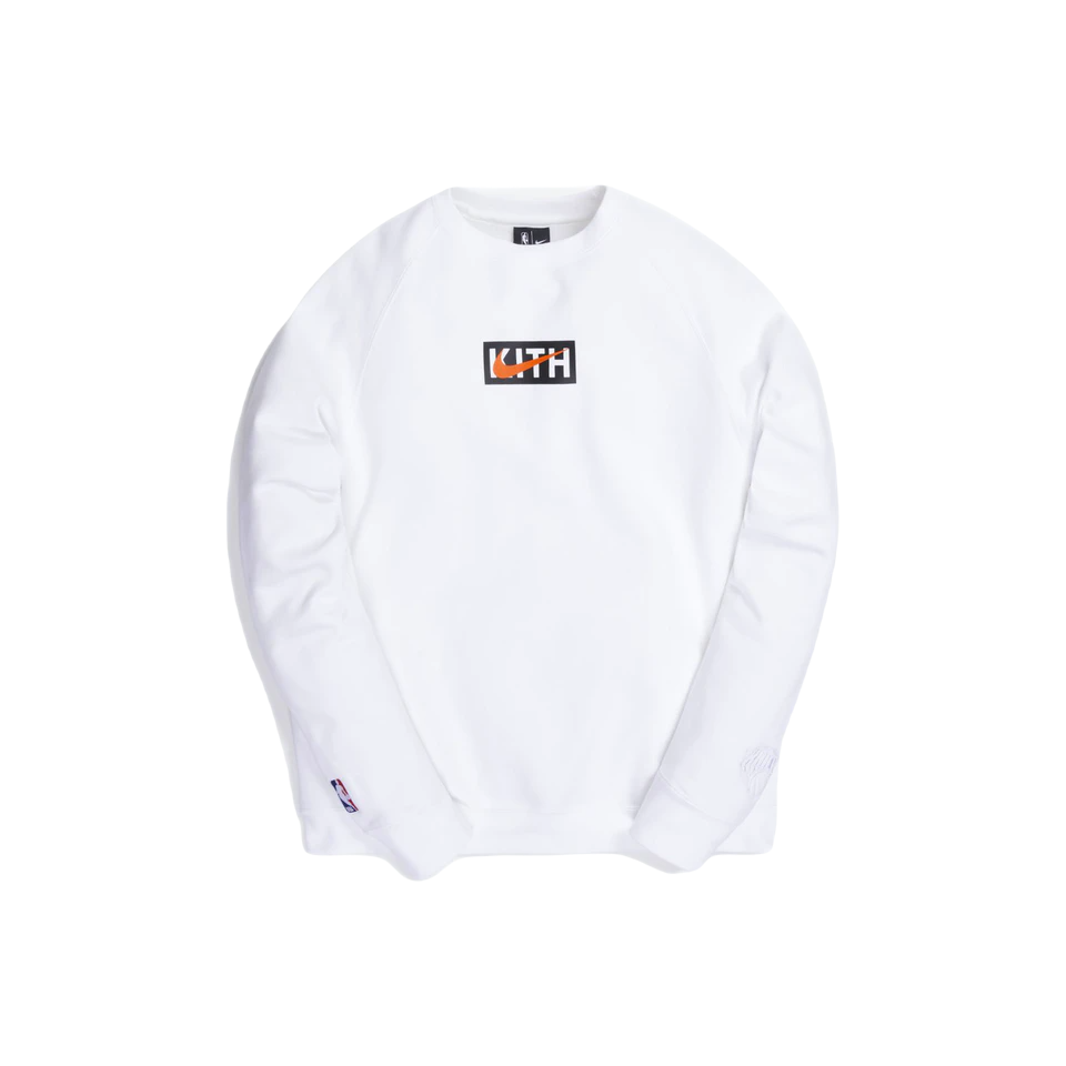 Kith & Nike for New York Knicks Fleece Crewneck - White – Grails SF