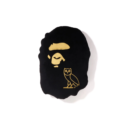 BAPE x OVO Ape Head Cushion Black