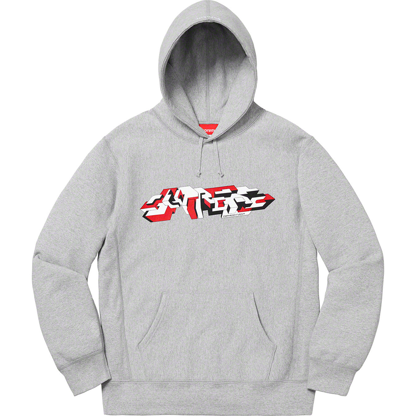 Supreme Delta Logo Hooded Sweatshirt - Heather Grey