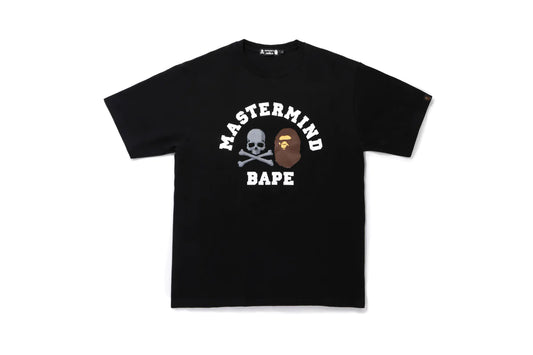 A Bathing Ape  x Mastermind Japan Logo College Tee - Black