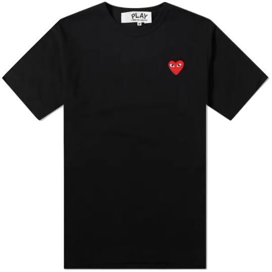 CDG Play Heart Tee - Black - Used