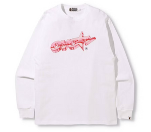 A Bathing Ape x OVO L/S T-shirt - White