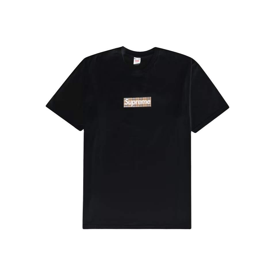 Supreme Burberry Box Logo Tee - Black - Used