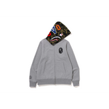 A Bathing Ape X OVO Ape Shark Zip Hoodie - Grey/Green