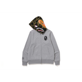 A Bathing Ape X OVO Ape Shark Zip Hoodie - Grey/Green