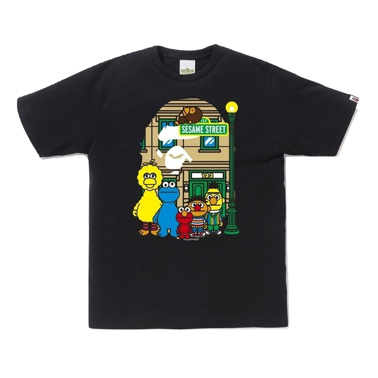 A Bathing Ape x Sesame Street Ape Head Tee - Black