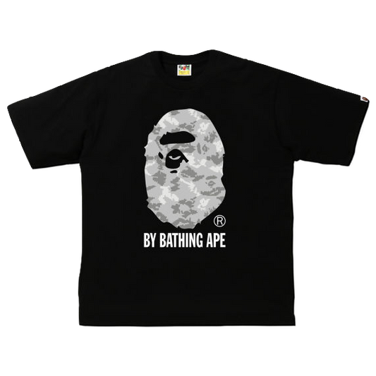 A Bathing Ape Digital Camo By Bathing Ape Tee - Black/Grey