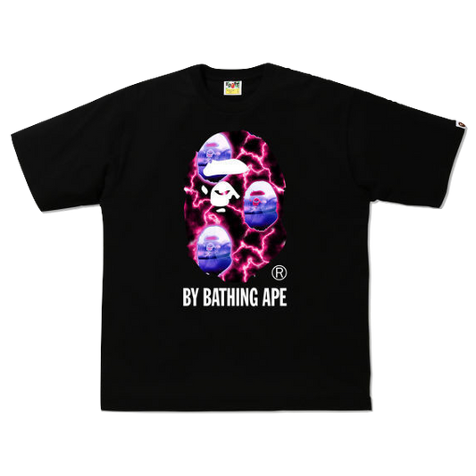 A Bathing Ape Lightning By Bathing Tee - Black/Purple