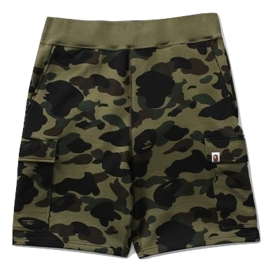 A Bathing Ape 1st Camo 6Pocket Sweat Shorts - Green Camo