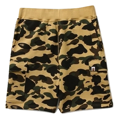 A Bathing Ape 1st Camo 6Pocket Sweat Shorts - Yellow Camo