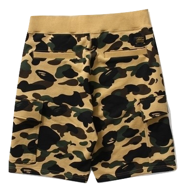 A Bathing Ape 1st Camo 6Pocket Sweat Shorts - Yellow Camo