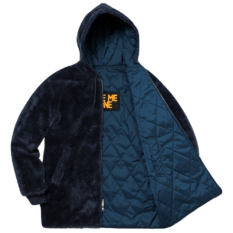 Supreme Reversible Sherpa Work Parka - Navy