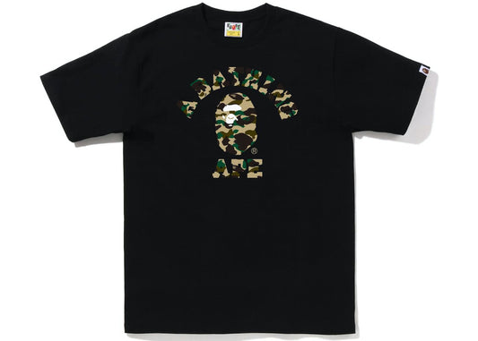 A Bathing Ape 1st Camo College Tee - Black/Yellow Camo