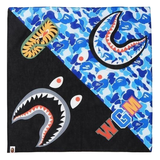 A Bathing Ape ABC Shark Bandana - Blue