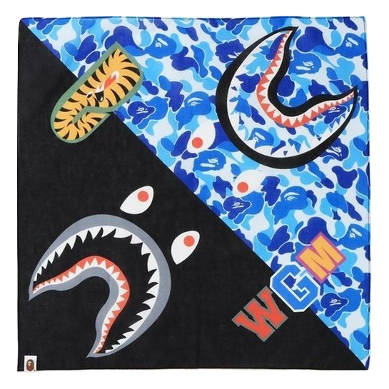 A Bathing Ape ABC Shark Bandana - Blue