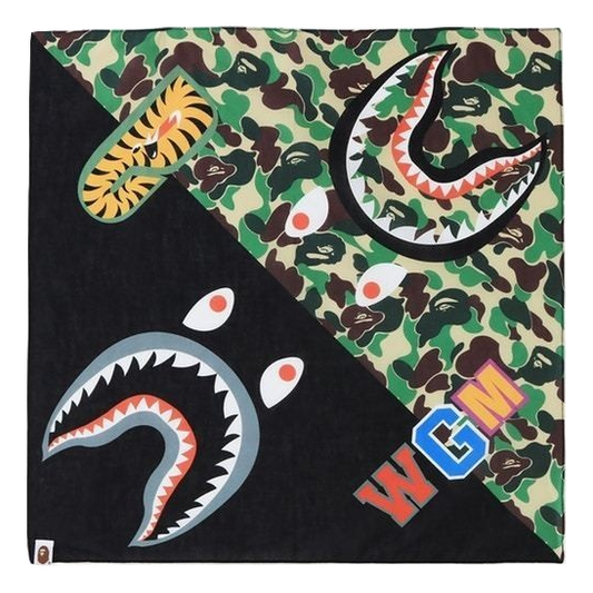 A Bathing Ape ABC Shark Bandana - Green