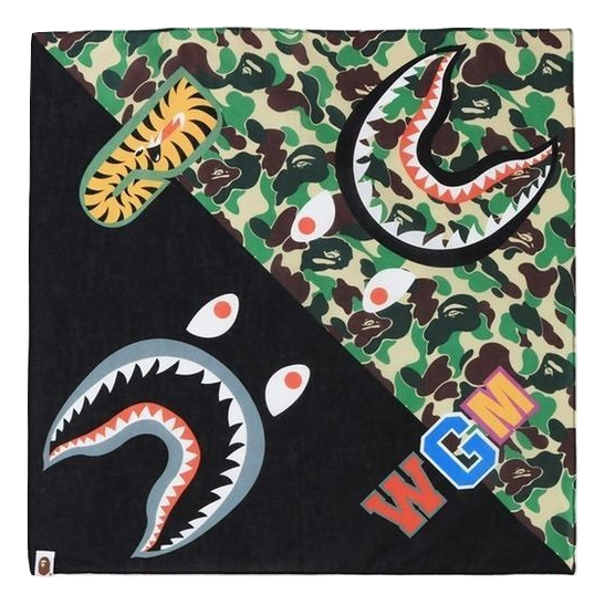 A Bathing Ape ABC Shark Bandana - Green