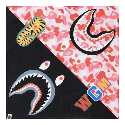 A Bathing Ape ABC Shark Bandana - Pink