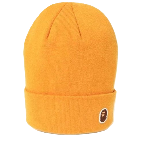 A Bathing Ape Ape Head One Point Beanie - Orange