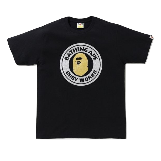 A Bathing Ape Glitter Busy Works Tee - Black