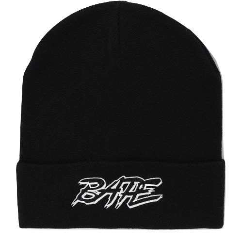 A Bathing Ape Motor Sport Knit Beanie - Black