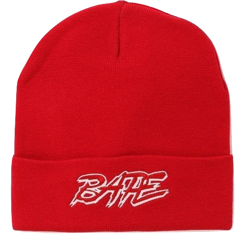 A Bathing Ape Motor Sport Knit Beanie - Red