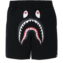 A Bathing Ape Shark Sweat Shorts - Black/Purple Camo - Used