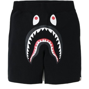 A Bathing Ape Shark Sweat Shorts - Black/Purple Camo - Used