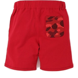 A Bathing Ape Shark Sweat Shorts - Red/Red Camo