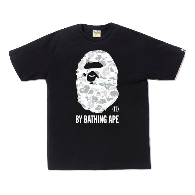 A Bathing Ape Space Camo By Bathing Tee - Black