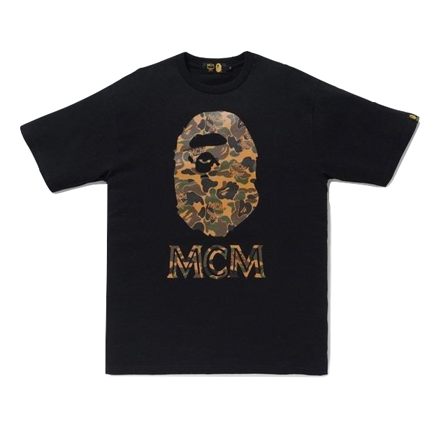 A Bathing Ape x MCM Ape Head Camo Tee - Brown