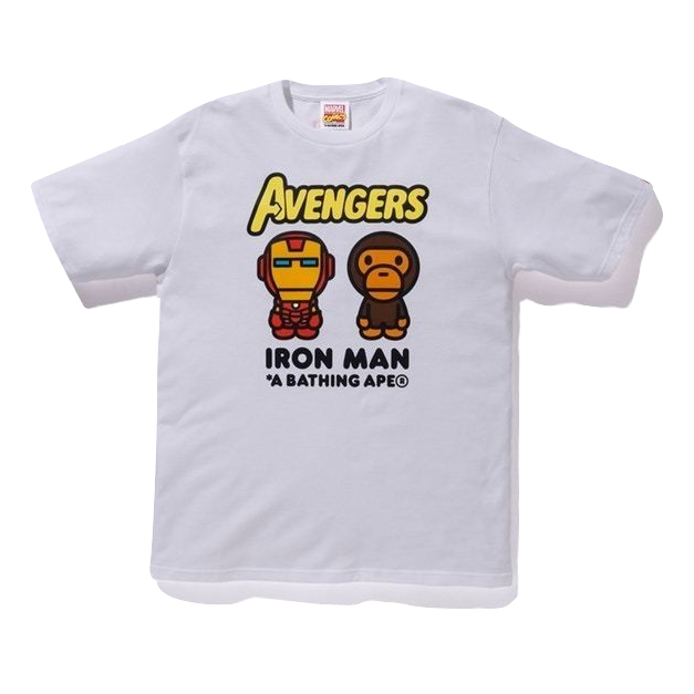 A Bathing Ape x Marvel Milo Iron Man Tee - White