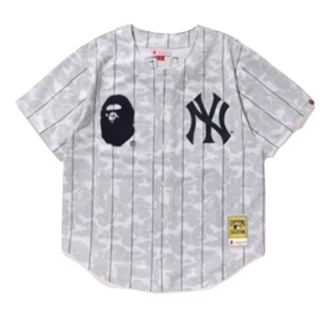 Bape, Shirts, Bape X Mitchell Ness Yankees Baseball Jersey