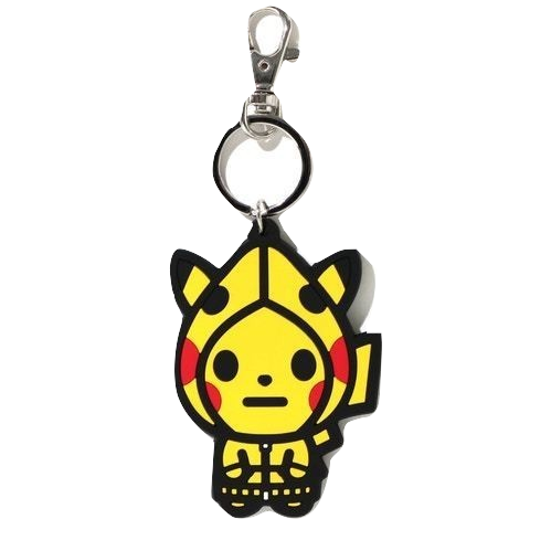 A Bathing Ape Pikachu Keychain - Yellow