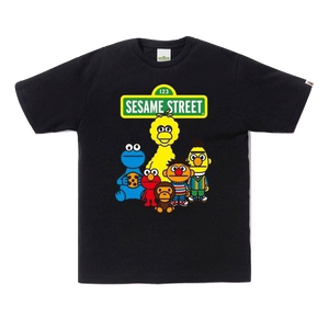 A Bathing Ape x Sesame Street Characters Tee #1 - Black