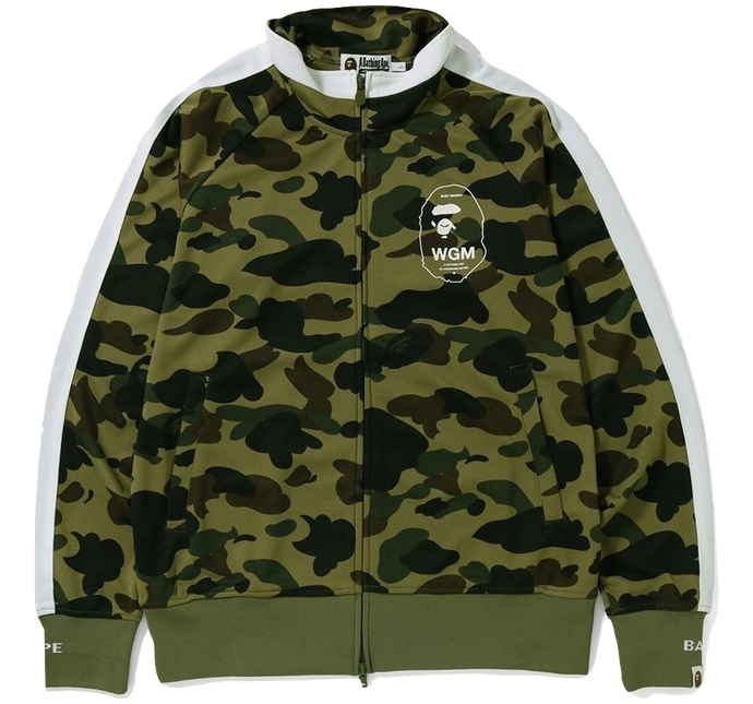 BAPE 1st Camo Mesh Football Jersey Green Men's - US