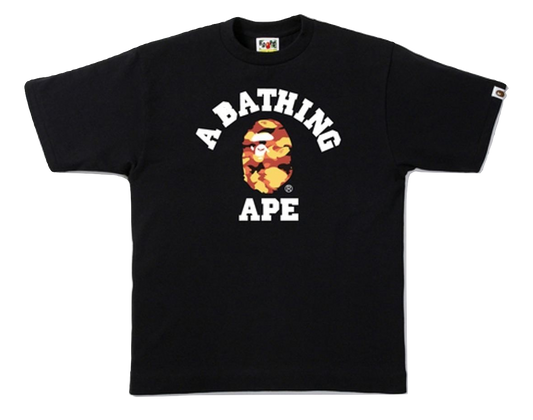 A Bathing Ape 1st Camo College Tee - Black/Orange Camo