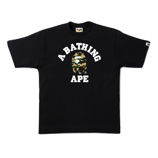 A Bathing Ape 1st Camo College Tee - Black/Yellow Camo