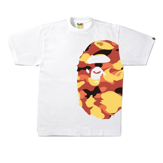 A Bathing Ape 1st Camo Side Big Ape Tee - White/Orange