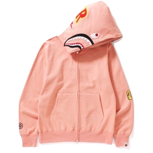 A Bathing Ape 2nd Shark Full Zip Hoodie - Peach