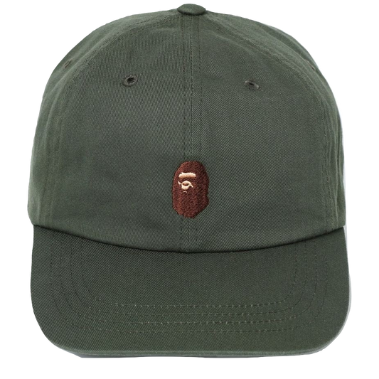 A Bathing Ape Ape Head Embroidery Panel Cap - Green