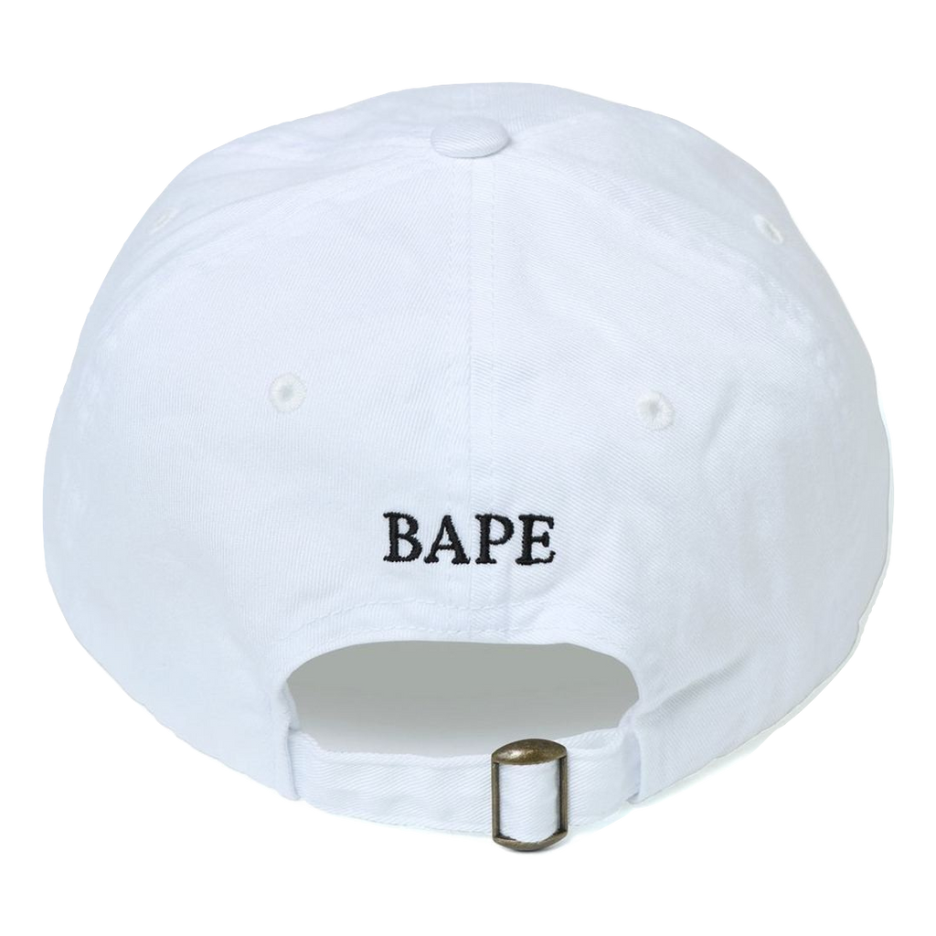 A Bathing Ape Head Embroidery Panel Cap - White