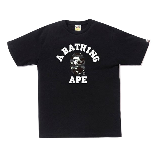 A Bathing Ape City Camo College Tee - Black/Black GID