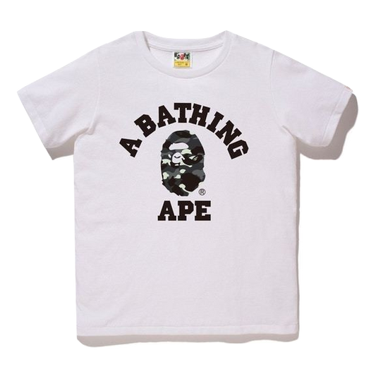 A Bathing Ape City Camo College Tee - White/Black